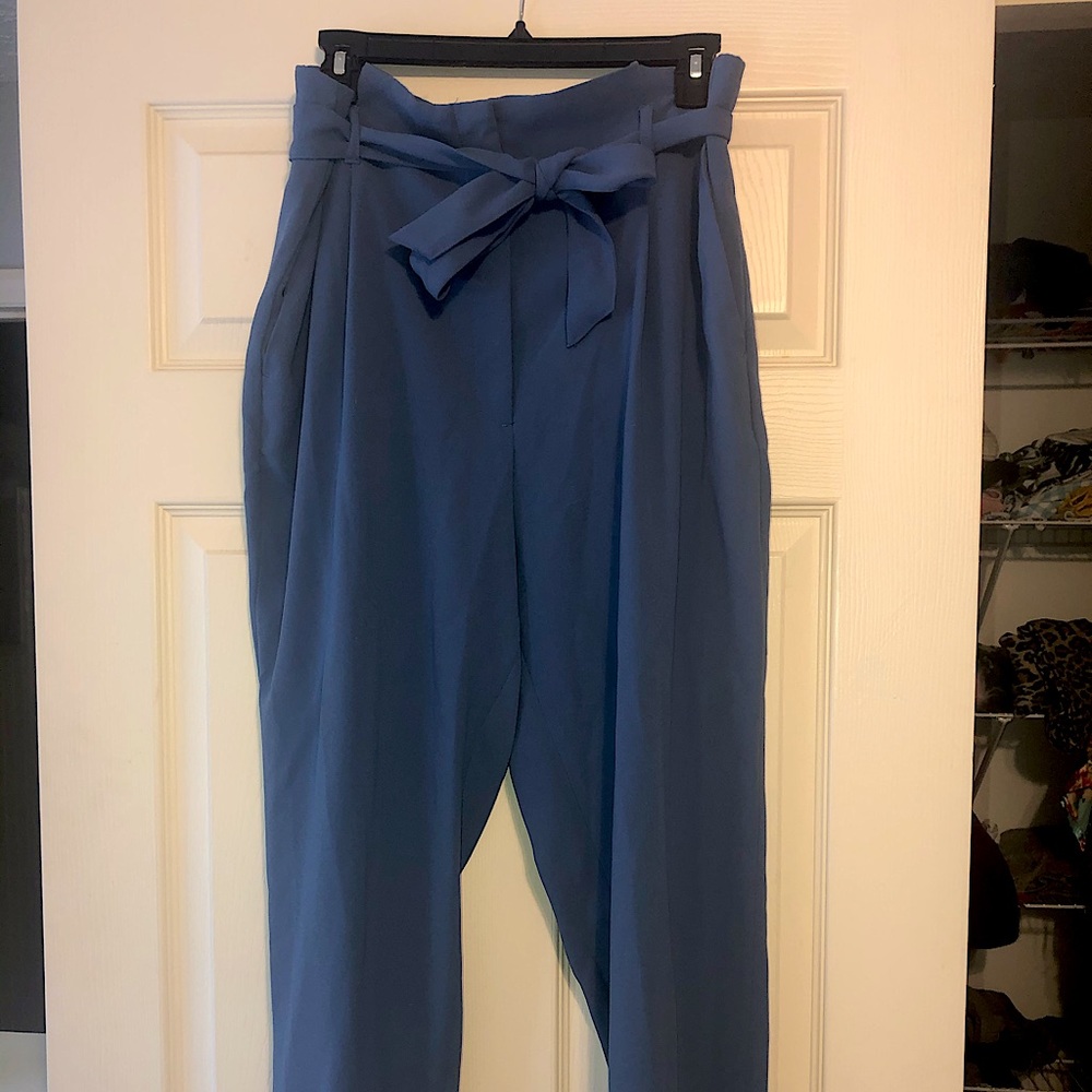 Blue PaperBag Trousers
